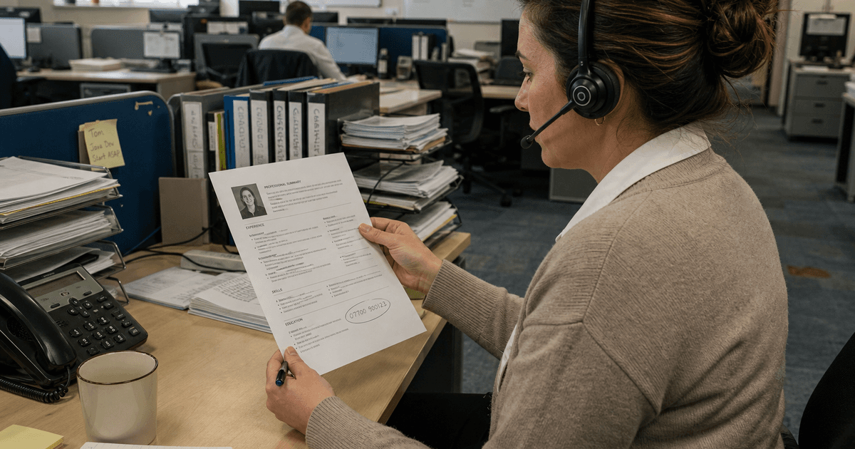 Staffing-Team vergleicht Timecard-Ausnahmen, Compliance-Dateien und Workflow-Automation