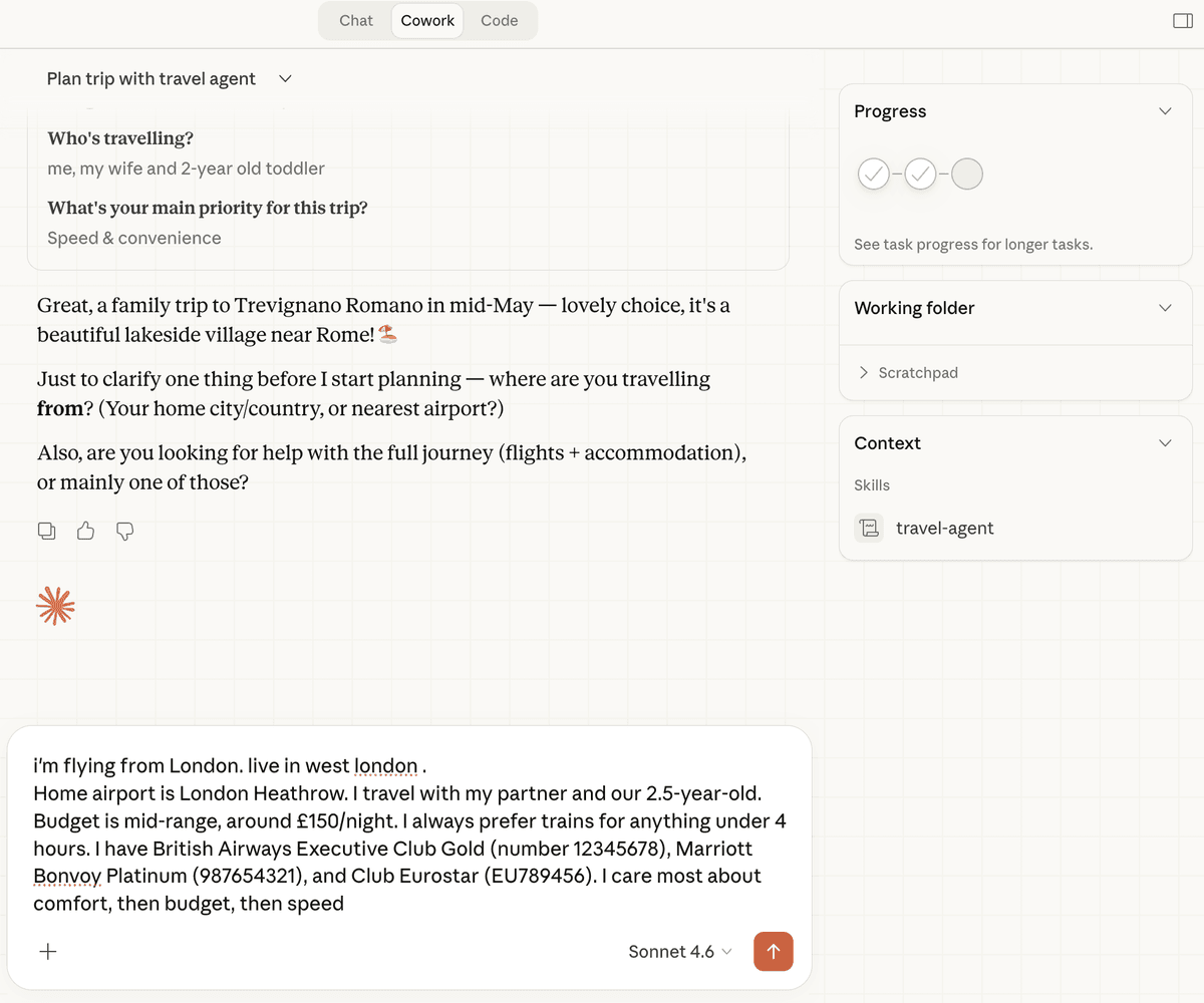 Follow-up conversation after the guided questionnaire with profile-aware recommendations